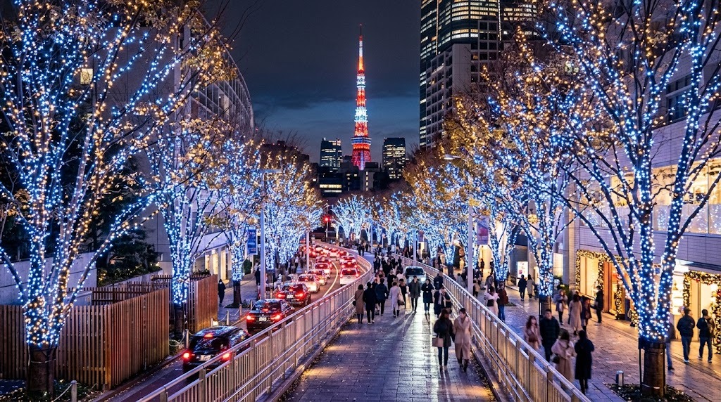 Navidad en Japón 2026: KFC, pastel de fresas e iluminaciones — así se celebra de verdad